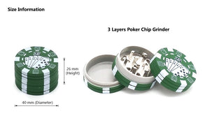 3 Layers Poker Chip Herb Grinder