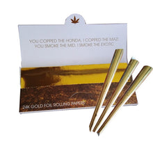 Load image into Gallery viewer, 10PCS/Box 24K Golden Rolling Paper