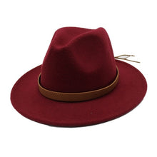 Load image into Gallery viewer, Classical Wide Brim Felt Floppy Cloche Cap